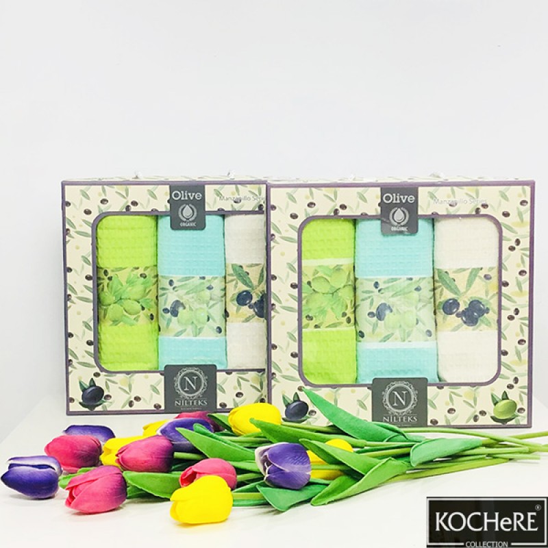 ВАФЕЛЬНЫЕ САЛФЕТКИ ASSORTI  40 х 60 х 3шт  в ассортименте